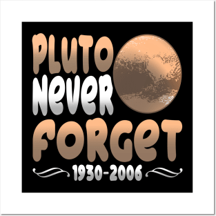 Pluto Never Forget Funny Astronomy Gift Posters and Art